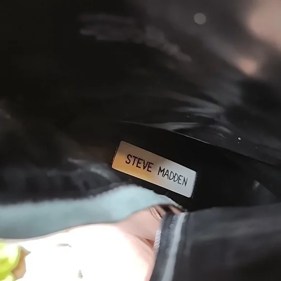 Vintage Steve Madden Josie Leather Boots Y2K 90S Ankle Booties Black Heeled RARE - Picture 9 of 15